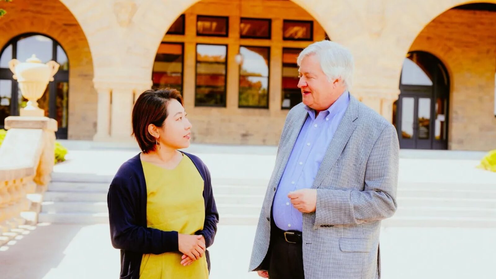 Professor Dasher (right) argues that Japanese companies need to adopt a Silicon Valley-style culture of embracing change.